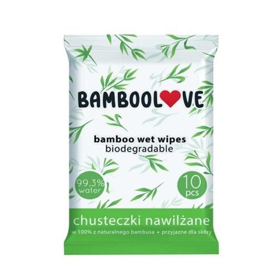 BAMBOOLOVE bambusowe chusteczki nawilżane, 10szt.