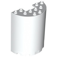 Lego Cylinder pół 87926 4569476 Biały 1szt U