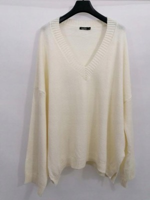 BOOHOO SWETER KREMOWY CASUAL OVERSIZE 38 M 1AAA