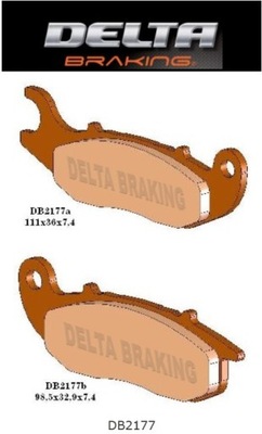 DELTA BRAKING КОЛОДКИ ТОРМОЗНЫЕ KH465 HONDA CRF 230/250L, AJP PR7 ПЕРЕД - ZA