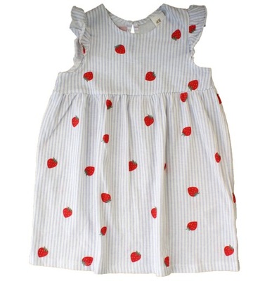 H&M Sukienka w truskawki r. 12m 80 cm