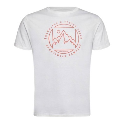 Koszulka trekkingowa męska Columbia Rapid Ridge Graphic biała 1888813111 M