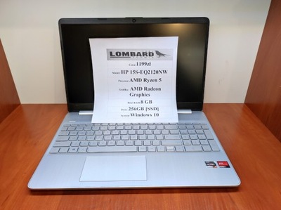 Laptop HP 15S-EQ2120NW 15,6" AMD Ryzen 5 8/256GB