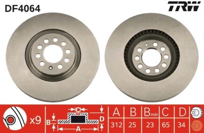 DISC HAMULC. VW BORA 98-04 2,3V5 - 2,8V6  