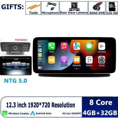 NAVEGACIÓN GPS ANDROID 13 12,3 INTEGRO PARA MERCEDES GASOLINA CLS W218 2011-2018  