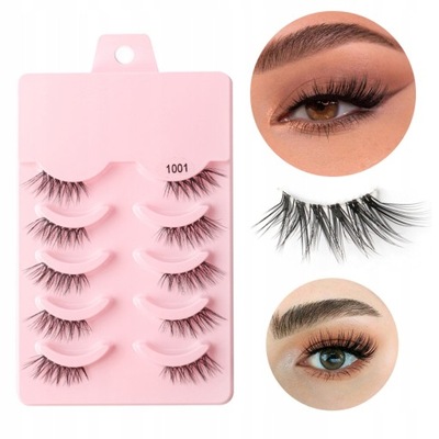 Half Eey Lashes 5 par sztucznych rzęs z norek wielokrotnego użytku