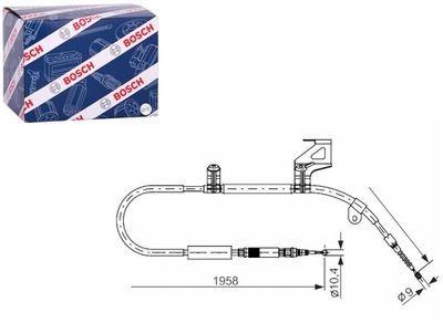 CABLE DE FRENADO DE MANO PARTE TRASERA P AUDI A6 C5 1.8-3.0 01.97-01.05 BOSCH  