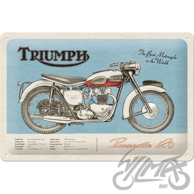 VALSTYBINIO NUMERIO LAIKYKLIS PLAKAT 20X30 TRIUMPH BONNEVILLE 22332 