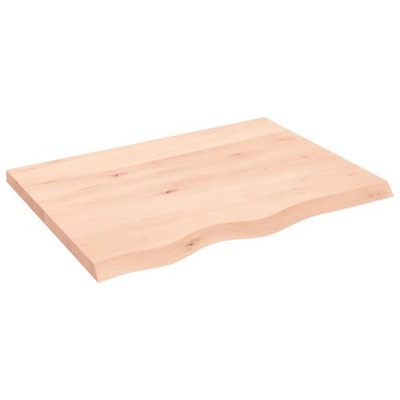 Blat stołu, 80x60x4 cm, surowe drewno dębowe