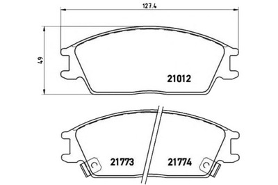 КОЛОДКИ ГАЛЬМІВНІ HYUNDAI PONY ACCENT BREMBO