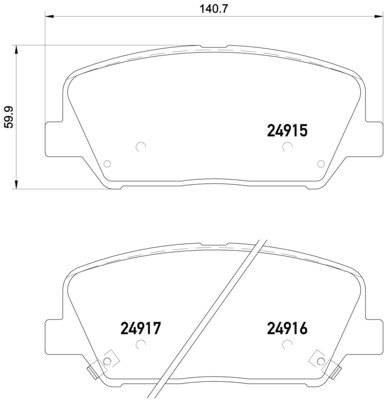 TRINKELĖS HAM. PRIEKINIAI XTRA PRIEKIS SUMITOMO HYUNDAI/KIA/KIA (DYK) 