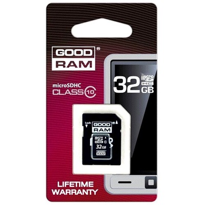 Karta pamięci GOODRAM microSDHC 32GB cl10 + SD