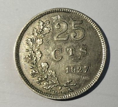 moneta Luksemburg 25 centimes 1927