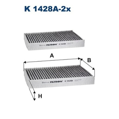 FILTR, VENTILACIÓN PRZESTRZENI PASAZERSKIEJ FILTRON K 1428A-2X  