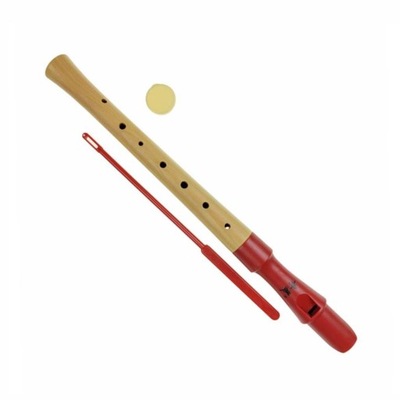 Flet prosty drewniany sopranowy QM8A-28G-Red