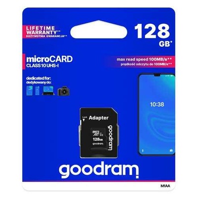 GOODRAM Karta Pamięci MicroSDHC 128GB CL10 UHS I +