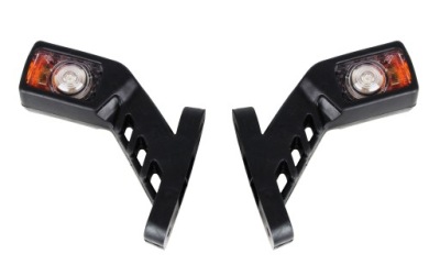 Лампа габаритная светодиодная габаритные огни led do przyczep углы 3 цвета lawety 12-24v фото №1