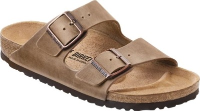 Birkenstock ARIZONA tabacco brown skóra klapki profilowane roz. 36