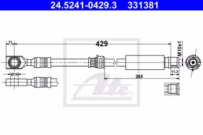 CABLE DE FRENADO ELAST VAUXHALL OPEL ATE  