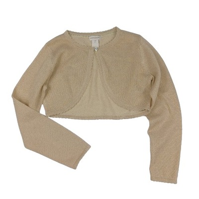 Złote bolerko sweterek 128