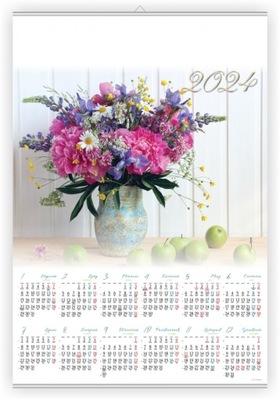 Kalendarz plakatowy exclusive B1 Kwiaty 2024