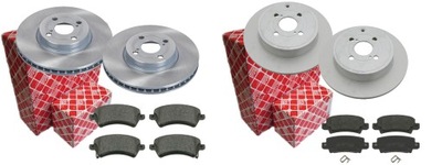 Тормозные диски тормозные колодки febi перед задняя toyota corolla e12 фото №1