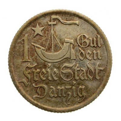 Wolne Miasto Gdańsk - 1 gulden 1923 r. - Stan 2