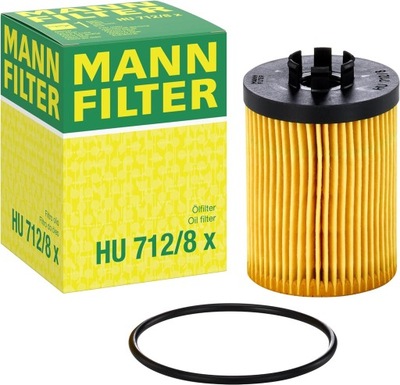 MANN-FILTER HU 712/8 X ФІЛЬТР МАСЛА КОМПЛЕКТ ФІЛЬТРA МАСЛА З ПРОКЛАДКОЮ