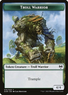 MtG: Troll Warrior Token (Green 4/4) (xKHM)