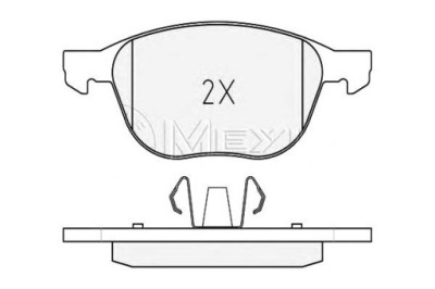 Meyle тормозные колодки тормозные ford перед focus 04- 1,6-2, фото №1