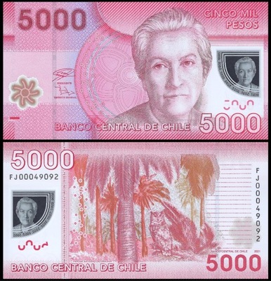 Chile 5000 Pesos 2021 P-163 UNC Polimer