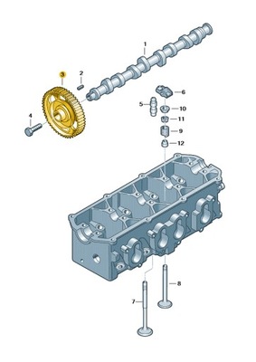 NOWE ORIGINALŪS AUDI OE RATAS DIRŽELIO ZEBATEGO 06A109105C 