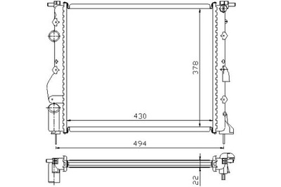 Nissens радіатор двигуна nissan kubistar renault фото №1