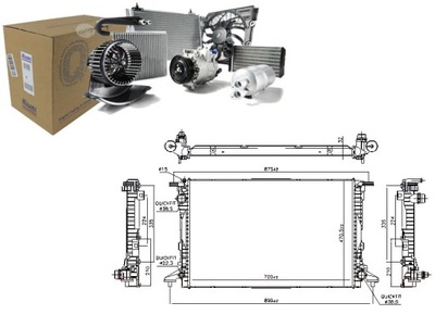 RADUADOR DEL MOTOR DE AGUA AUDI A4 ALLROAD B9 A4 B9 A5 A6 ALLROAD C8 A6  