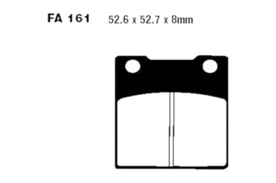 КОЛОДКИ ТОРМОЗНЫЕ EBC FA 161 V (2 ШТ.) ZXR 750