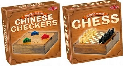 Wooden Classic szachy + Chińskie warcaby