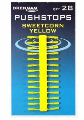 Stopery Drennan Pushstop Sweetcorn Yellow 28 szt.