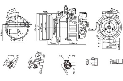 NISSENS KOMPRESORIUS KONDICIONAVIMO AUDI A6 ALLROAD C7 A6 C7 A7 Q7 2.8 3.0 