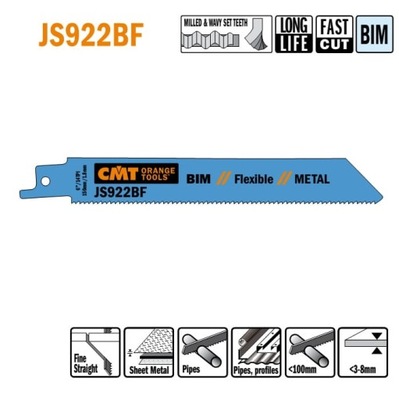 JS922BF-5 PJŪKLAS SZABLASTA L = 150 I = 130 H = 19 K 