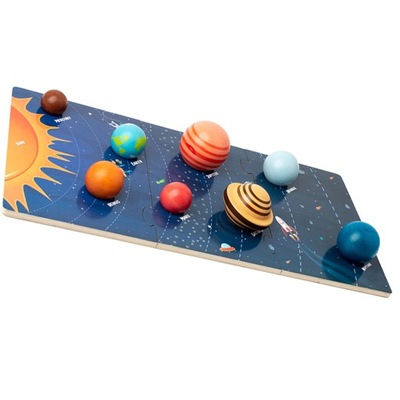 1 zestaw drewnianych zabawek kosmicznych Cartoon Planet Match Toy