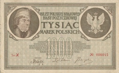 Polska - 1000 Marek - 1919 - Ser.X