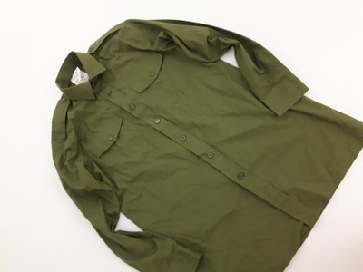 Casualowa KOSZULA militarna KHAKI z pagonami WYGODNA _ 35-37