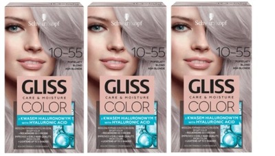 Gliss Color Farba 10-55 Popielaty Blond x 3szt