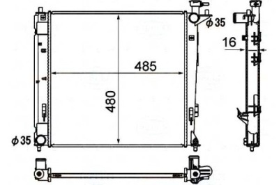 Behr hella радиатор wody hyundai ix35 2.0 crdi l фото №1