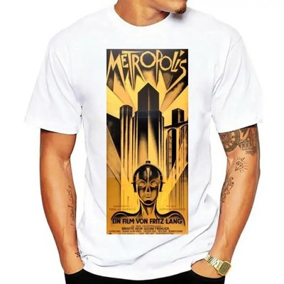 Metropolis V5 Movie Poster 1927 Fritz Lang Black T-Shirt Koszulka