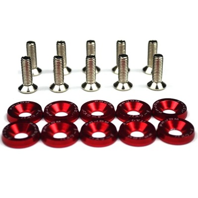 10pcs Color car screw M6 Washer Screw Hex Fasteners Modification Eng~19562