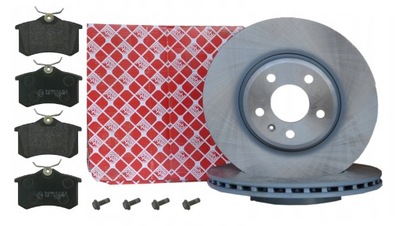 Febi тормозные диски + тормозные колодки задняя vw scirocco golf 4 5 eos фото №1