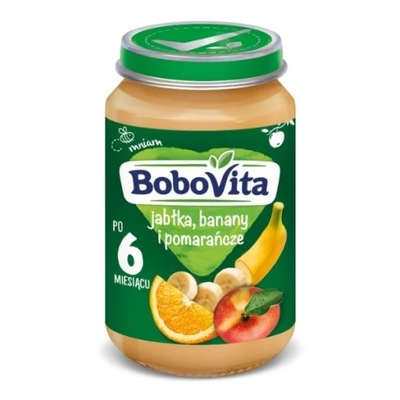 BOBOVITA deser JABŁKA BANANY i POMARAŃCZE 6mc 190g