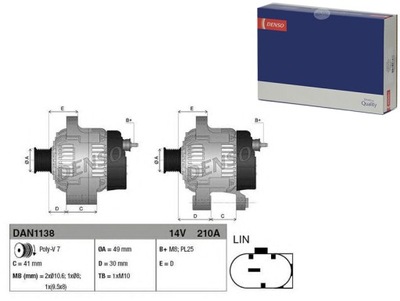 ГЕНЕРАТОР DENSO 1042106442 1042106440 1042106441