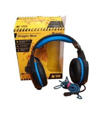 SŁUCHAWKI Z MIKROFONEM TRACER GAMEZONE DRAGON BLUE LED